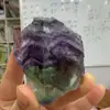 Donghai Venta al por mayor Espécimen Mineral de Fluorita Arcoíris Natural Piedra de Energía Cristalina Rayada Cristales de Amor Artesanías Adornos de Juego