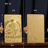 Nueva Tarjeta Dorada de los Ocho Santos Patronos del Zodiaco 5*8, Año Animal, Material Metálico, Tarjeta de Bendición Auspiciosa y Segura