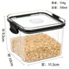 Pote Selado Transparente de Grau Alimentício, Pote de Armazenamento Espessado com Tampa, Caixa de Armazenamento Multifuncional para Grãos e Lanches, Atacado