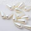 Branco cremoso-branco perfurado tipo gota imitação pérola furo reto meio furo gota faça você mesmo acessórios de joias acessórios de vestuário