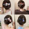 Presilha de jacaré com laço estilo coreano para penteados altos na parte de trás da cabeça, grampo de cabelo versátil de alta qualidade para mulheres, acessório de cabelo antiderrapante