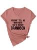 Camiseta de manga corta con cuello en V para mujer, sencilla e informal, de verano, con la frase "NO PUEDES DECIRME", venta al por mayor transfronteriza.