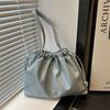 Bolso Balde Plisado con Cordón para Mujer, Nuevo Estilo de Moda 2025, Gran Capacidad, Verano Casual, Hombro, Tote Combinable