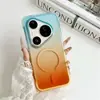 Adequado para Huawei Pura90ProMax, capa de celular articulada com airbag transparente degradê, anti-queda, suporte giratório, cobertura total