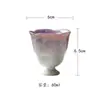 Taza de Té de Cerámica con Esmalte de Cristal y Diseño de Flor de Hielo para Uso en Casa, Taza de Té de Boca de Flor Alta, Taza Individual para Juego de Té Kung Fu para Mujeres