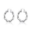 Aretes de Aro de Cuerda Retorcida Originales, Moderno Diseño Redondo Trenzado, Estilo de Nicho, Aretes Frescos y Sencillos para Niñas