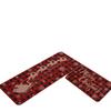 Transfronterizo en stock Navidad Resistente a la Suciedad Felpudo Doméstico Cocina Absorción de Agua Absorción de Aceite Dos Piezas Felpudo Puerta de Entrada Felpudo