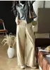 Pantalones Scimitar de alta densidad antiarrugas, nítidos y elegantes, para ir al trabajo, cintura alta adelgazante, pierna ancha recta, largos, para mujer, talla 26, Otoño H083101