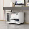 Estante de almacenamiento debajo del escritorio Estante para impresora Soporte de mesita de noche Estante para computadora Host Estante de almacenamiento bancario Gabinete móvil