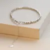 Plata Quebrada Varios Dos Pulsera Marca Fu Pulsera de Plata Quebrada Para Niña Autodisciplina Lujo Ligero ins Diseño de Nicho Pulsera de Sensación de Alta Gama