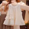 Conjunto de Chaleco sin Mangas para Niña 2025 Nuevo Verano Elegante Conjunto de Verano para Niños Pantalones de Pierna Ancha Conjunto de Dos Piezas Ropa para Niños Anyang