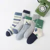 Calcetines de Invierno Gruesos de Algodón Peinado con Diseño de Ratón de Seis Dedos para Niños y Niñas, Calcetines Largos Cálidos de Algodón con Dibujos, Calcetines para Estudiantes