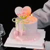 Pastel de Tulipanes para el Día de la Madre 2025 Tarjeta Decorativa de Amor Vela con Lazo Tarjeta de Mamá Hada Enchufe