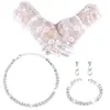 Accesorios de Moda Europeos y Americanos Más Vendidos de Amazon, Elegantes Guantes de Encaje, Conjunto de Collar Infantil de Lujo Ligero