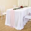Camino de mesa de gasa en verde salvia perla para decoración de mesa de banquete de bodas, disponible en ocho colores, directo del fabricante, venta al por mayor