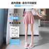 Pantalones Cortos de Seda Hielo Pequeños para Mujer Verano 2025 Pantalones Falda Perezosos Pierna Ancha Deportivos de Longitud Media Sueltos Casuales Pantalones Falda Barbie