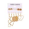 Brincos geométricos transfronteiriços combinam com brincos de pérola da moda feminina cartão de brincos brincos de liga conjunto de brincos