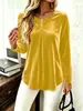 2026 Estação Outono e Inverno Novo Estilo Roupas Femininas Europeias e Americanas Transfronteiriças Estação Independente da Amazon Camiseta de Manga Longa com Gola Redonda de Veludo Coreano Top Feminino
