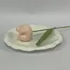 Produto Acabado com Acabamento Tecido Simulada Flor Tulipa Cabeça Gorda Galho Flor Artificial Tulipa Crochê Presente Decoração Casa Escritório Casamento