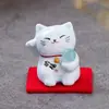 Wenchuang Nuevo Zakka Tienda de comestibles japonesa Gato de la suerte Nafu Gato de la suerte Adornos de cerámica Adornos para coche