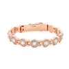 Pulseira Magnética Amazon Cross Cobre Antigo Vermelho Três Fileiras Fecho Dobrável Eletrodepositado Escovado Pulseira Liga de Zinco Joias Masculinas