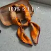 Bufanda de Seda de Morera 100% con Estampado de Lunares Bufanda de Seda Cuadrada Versátil para Mujer Bufanda de Seda de Hangzhou