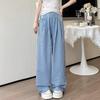 Pantalones para Mujeres Embarazadas 2025 Verano Nuevo Seda de Hielo Perezoso Cuadros Yamamoto Pierna Ancha Pantalones con Protección Solar Anti-mosquitos Pantalones de Aire Acondicionado
