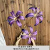 3 Cabezas de Lirios Dorados, Lirios Artificiales, Flores Artificiales, Flores Falsas, Arreglos de Piso para Salón de Bodas, Flores para Decoración de Ventanas, Estilo Nuevo