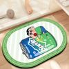 Tapete de Diatomita de Desenho Animado Crayon Xiaoxin Banheiro Antiderrapante Absorvente de Água Secagem Rápida Tapete para os Pés Doméstico Resistente à Lama Tapete de Porta