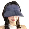 Sombrero Visera Plegable Estilo Coreano de Verano para Mujer, Versátil Sombrilla Protector Solar para Deportes al Aire Libre Ciclismo