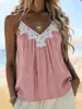 2026 Verano Nuevo Estilo Europeo y Americano Transfronterizo Comercio Exterior Moda Sexy Camisola para Mujer con Ribete de Encaje
