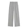 Pantalones Casuales Rectos Americanos para Mujer, Nuevo Estilo Otoño, Pantalones Anchos Holgados, Color Sólido, Estilo Perezoso, Pantalones Largos Deportivos con Cordón
