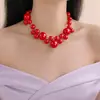 Nuevo Collar de Uvas Característico con Perlas Europeas y Americanas Cadena para Clavícula Cadena de Lana con Colgante Grande de Perla Vintage Cadena Tendencia para Mujer