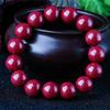 Pulsera de cuentas redondas de cinabrio con cuentas de Buda de productos genuinos naturales Town Surprise, pulsera unisex con arena dorada púrpura imperial de alto contenido para hombres y mujeres