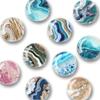 Ímã de Geladeira de Vidro de Cristal com Padrão de Onda d'Água Desenho Animado Ímã de Geladeira Criativo Ímã Personalizado Pequeno Presente Adesivo Magnético Decorativo