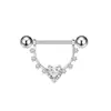 Anillos para Pezón Europeos y Americanos Transfronterizos de Acero Inoxidable 316L con Diseño de Goteo de Aceite, Barras Rectas con Forma de Corazón y Mariposa para Piercing Corporal
