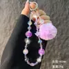 Cordón Luminoso Premium de Flor de Margarita con Pom-Pom de Cristal para Teléfono, Correa Corta de Moda para Teléfono, Llavero, Accesorio para Bolso