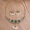 Transfronterizo Nuevo Retro Simple Borla Gema Estilo Étnico Diamantes de Imitación Collar Aretes Cadena Lujo Ligero Perla Cadena Clavícula