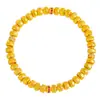 Accesorios Dorados Brillantes de 24K para Manualidades, Pulsera de Cuentas de Tabletas con Diamantes Incrustados de Terciopelo, en el Mismo Estilo que la Tienda de Oro Puzuo, Pulsera de Cuentas Rectas de Nuevo Estilo Chino