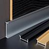 Panel de pared de línea de rodapié incrustada de aleación de aluminio, montado en la pared, oculto, invisible, extremadamente estrecho, línea de rodapié incrustada en arco