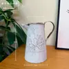Listo para el Comercio Exterior, Cuerda de Cáñamo de Stock, Adorno de Tetera de Agua, Cubo de Estaño, Artesanías de Cabezal de Ducha, Decoración del Hogar, Tetera Pequeña de Tela de Cáñamo Estampada, Estaño