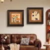 Pintura de Decoração de Parede de Fundo de Sofá para Sala de Estar Retrô Americana, Pintura de Parede para Pendurar em Restaurante Estilo Antigo, Mural de Cabeceira de Quarto de Alto Padrão