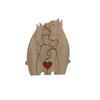 Rompecabezas Redondo de Madera Transfronterizo Popular de Amazon Set de Oso Madre e Hijo Adornos Artesanales