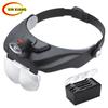 4 tipos de ampliação head-mounted LED iluminação lupa leitura leitura oficina manutenção ferramenta de detecção beleza ponto cruz