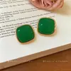 Pendientes cuadrados vintage con pasador de plata, lujo ligero, alta moda, pendientes simples y elegantes con un diseño único e individual