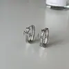 Brincos Cruzados de Zircônia Estilo Doce e Cool para Mulheres, Versáteis, de Nicho, de Alta Qualidade, Retrô, Modernos, Hip-Hop, Brincos Personalizados