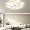 Lámpara de Techo Artística Floral Moderna Protectora de Ojos, Luz Principal de Sala de Estar de Lujo Moderno, Luminaria LED para Decoración del Hogar