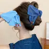 Scrunchie de Mezclilla a Cuadros Rojos Pinza Elegante Retro Banda Elástica para Cola de Caballo Floral Simple Moda para el Cabello Scrunchie