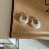 Pendientes Geométricos Minimalistas Cepillados de Nicho Coreano, Pendientes de Diseño Versátil, Pendientes de Gama Alta Estilo para el Trabajo