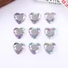 Atacado de fábrica adesivos de tijolo coloridos de coração de pêssego para meninas, adesivos decorativos quadrados a laser brilhantes de cristal para capa de celular